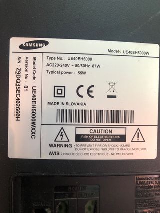Módulo alimentación Samsung 40" LED