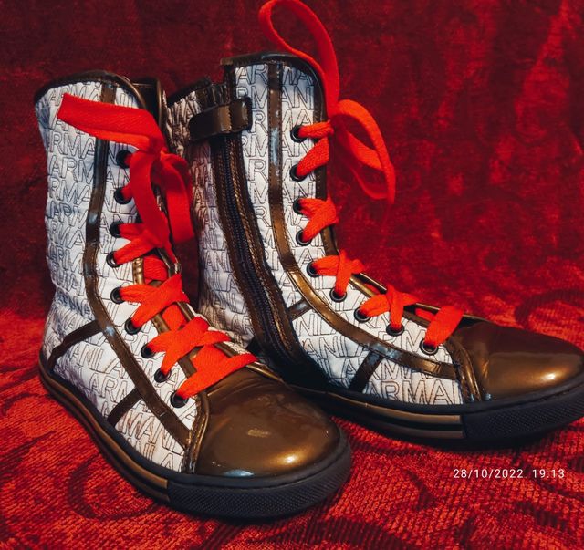 Botines Armani - Marrón y Blanco