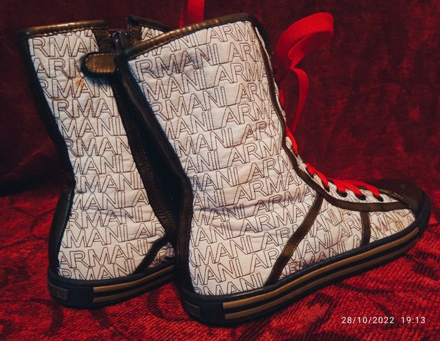 Botines Armani - Marrón y Blanco