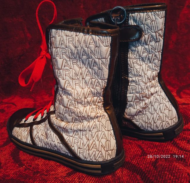 Botines Armani - Marrón y Blanco