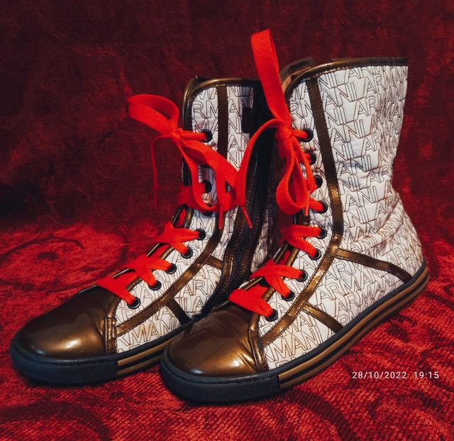 Botines Armani - Marrón y Blanco