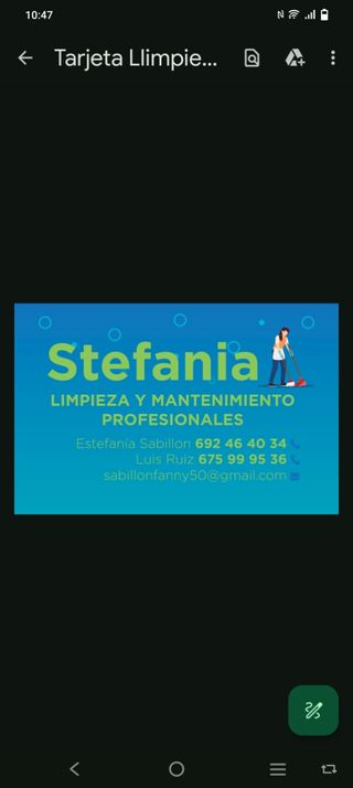 Limpieza y mantenimiento