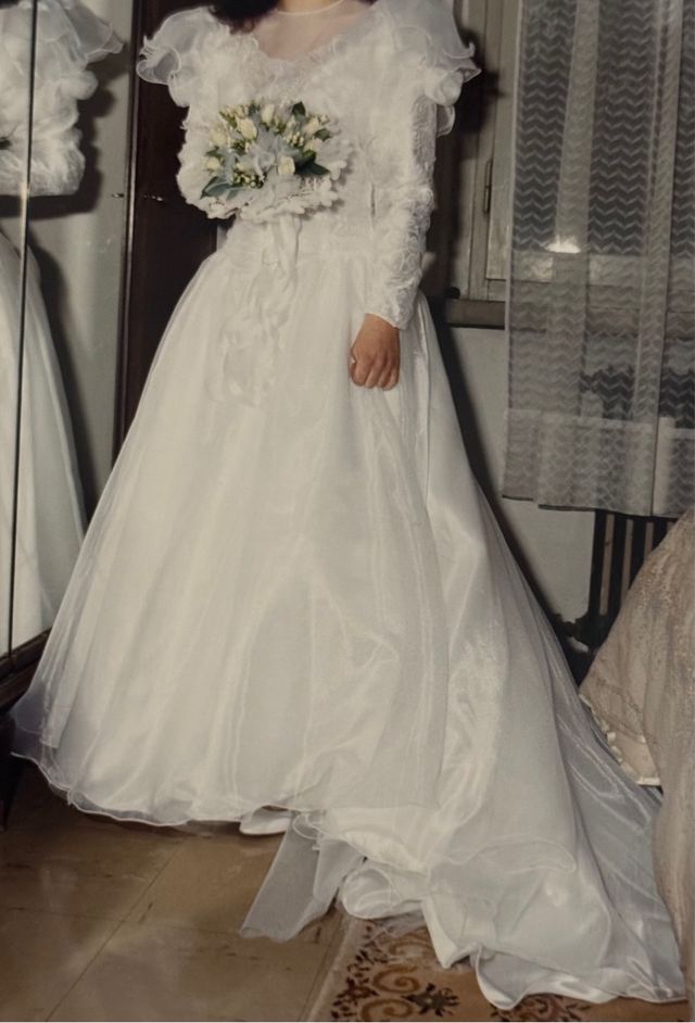 Vestito sposa vintage bianco