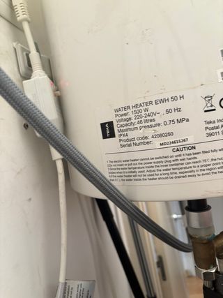 Termo eléctrico Teka
46litros 

