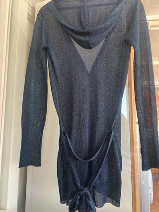 Chaqueta Bershka azul brilli -M