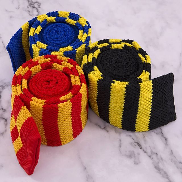 Corbatas tejidas a rayas - 4 pzas