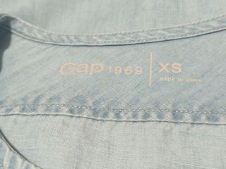 Vestido GAP - Camisero denim azul