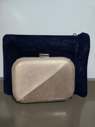 Bolso fiesta oro rosa