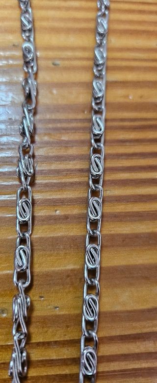 2 Collares Plateado bisutería Hombre
