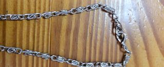 2 Collares Plateado bisutería Hombre