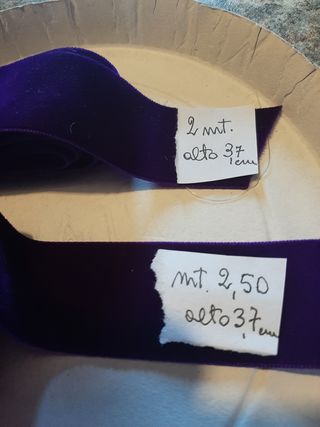 Nastri velluto viola- 2mt e 2,50mt...F