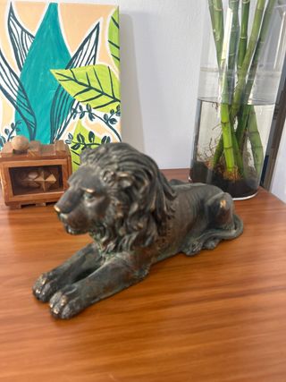Figura Leon Bronce Decoración