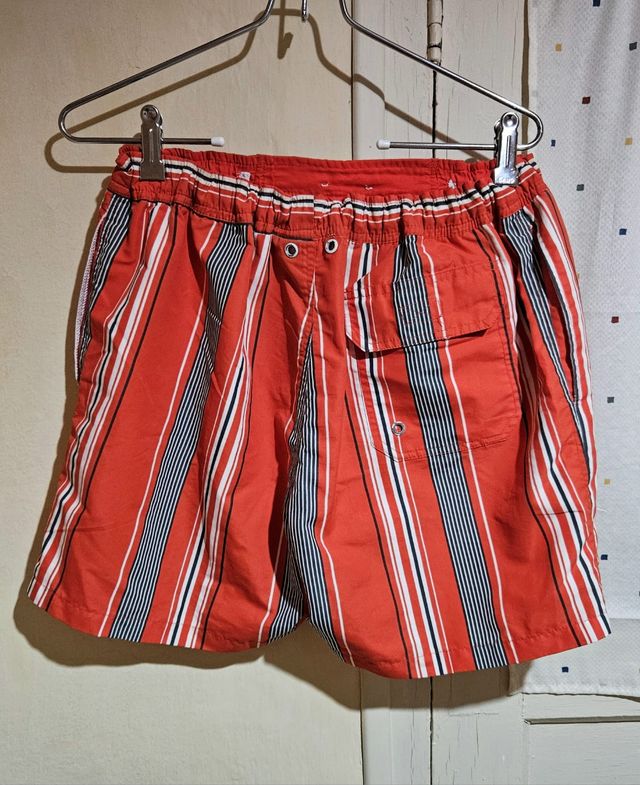 Bañador rayas rojas - Corto