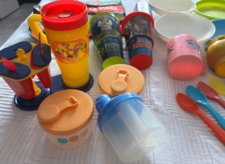 Vajilla infantil: platos, vasos, cubiertos