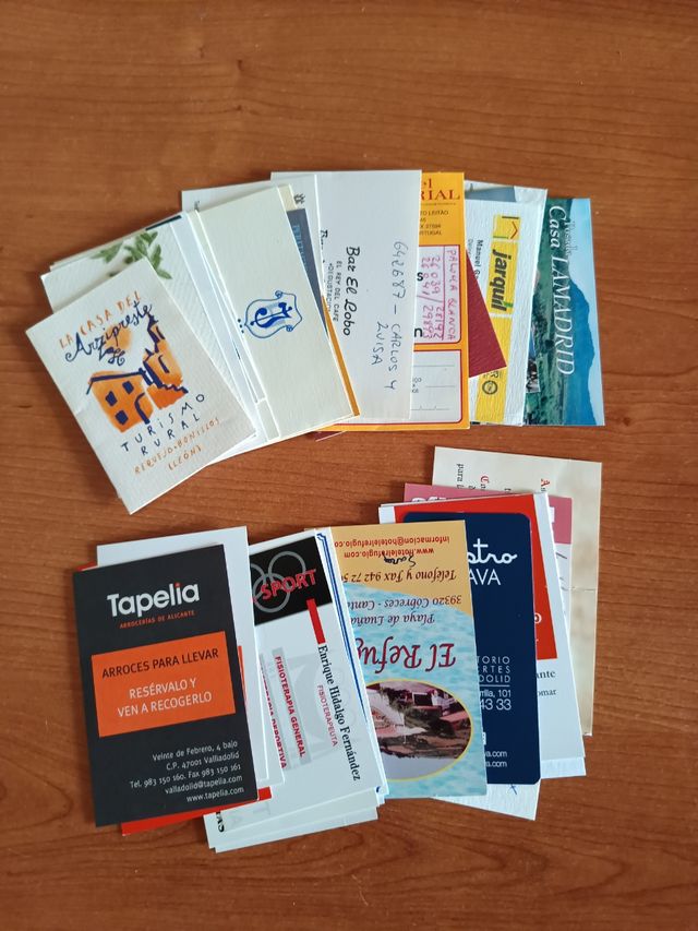 Lote 44 tarjetas visita negocios