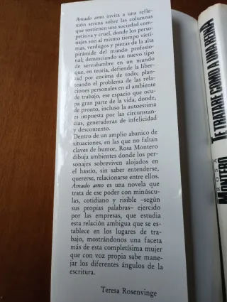 Lote 2 novelas Rosa Montero.