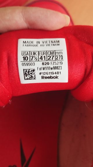 Zapatillas Reebok rojas