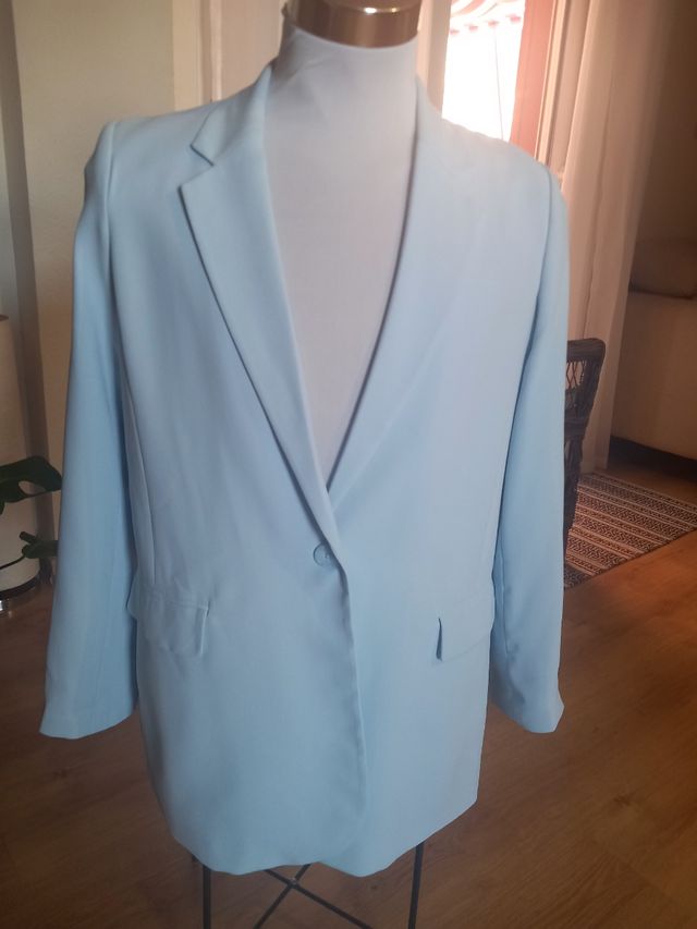 Blazer celeste mujer