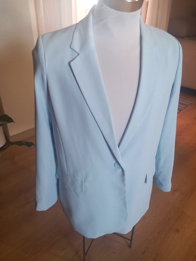 Blazer celeste mujer