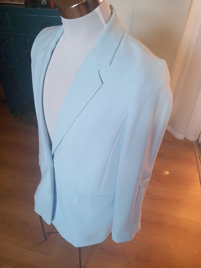Blazer celeste mujer