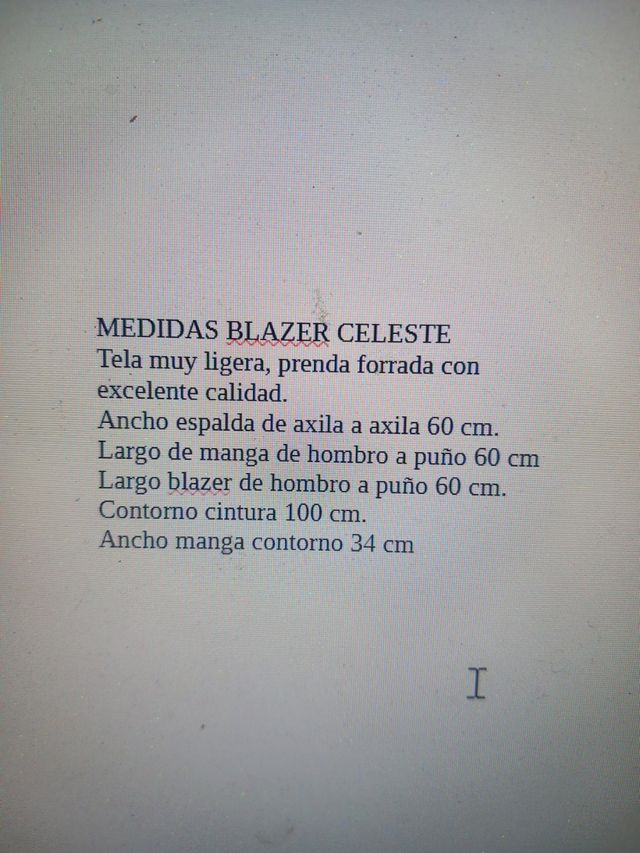 Blazer celeste mujer