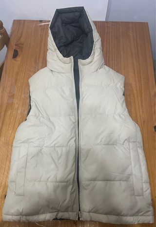 Chaleco Mango reversible gris-beige