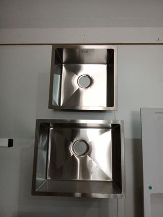 2 lavelli in acciaio 40*50
