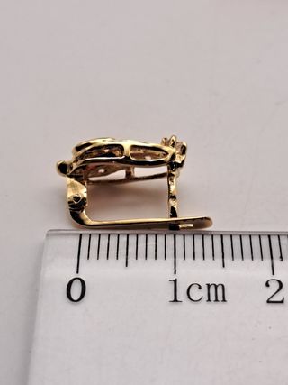 Pendientes oro 18k granate