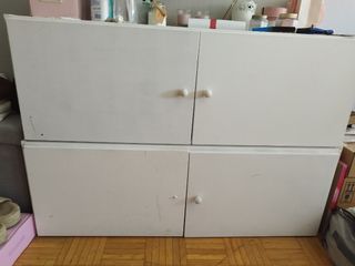 Armario blanco 4 puertas - Colgable