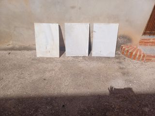 3 Placas mármol blanco