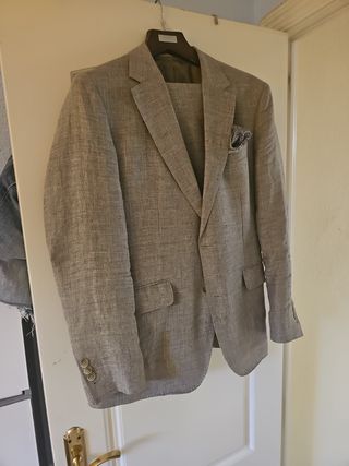 Traje lino gris - 100% lino