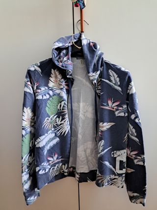 Felpa Converse fiori blu