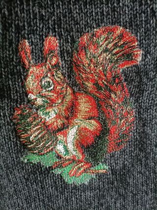 Borsa Lana Grigia Scoiattolo