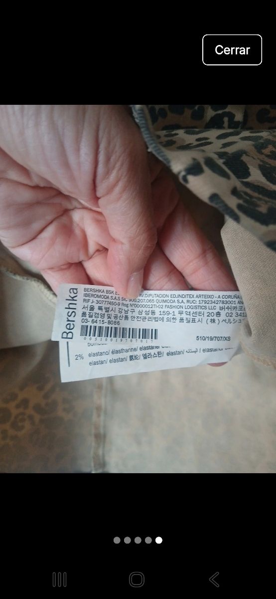 Vestido vaquero  Leopardo - Talla xs