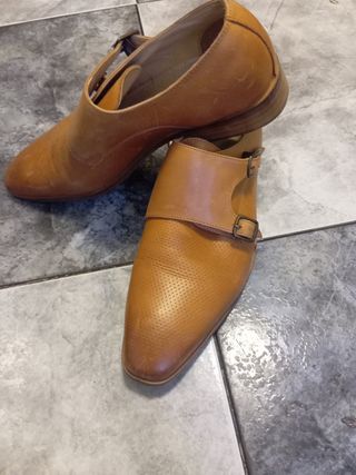 Zapatos Piel Marrón - Hebilla