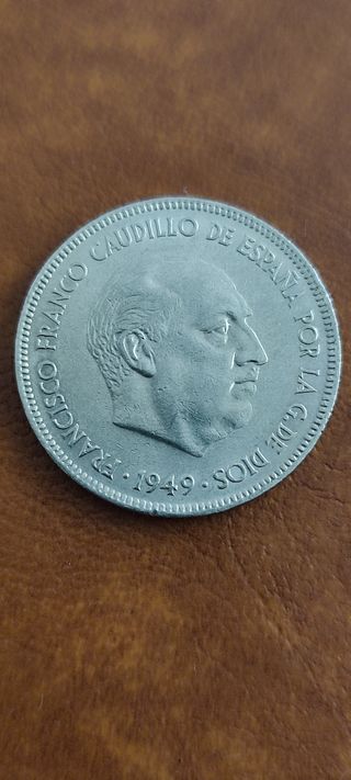 Moneda 5 Pesetas Franco 1949
Estrella (19/50)