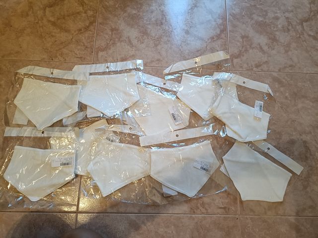 10 Bandanas Blancas Perla