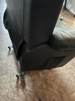 Sillón relax negro - piel sintética