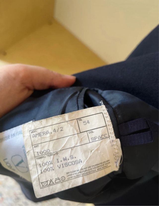 Giacca Uomo Vintage Blu Marino - taglia 54