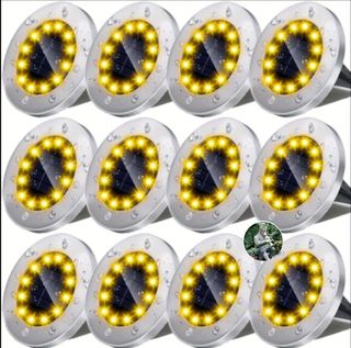 12 grandi luci solari da giardino a LED