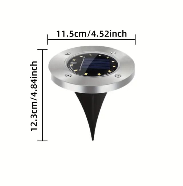 12 grandes luzes solares de jardim LED