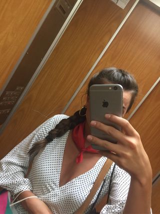 Vestido Zara lunares blanco y negro