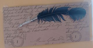Pluma estilográfica antigua negra