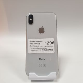 Apple iPhone X 64 GB argento 353039099173792