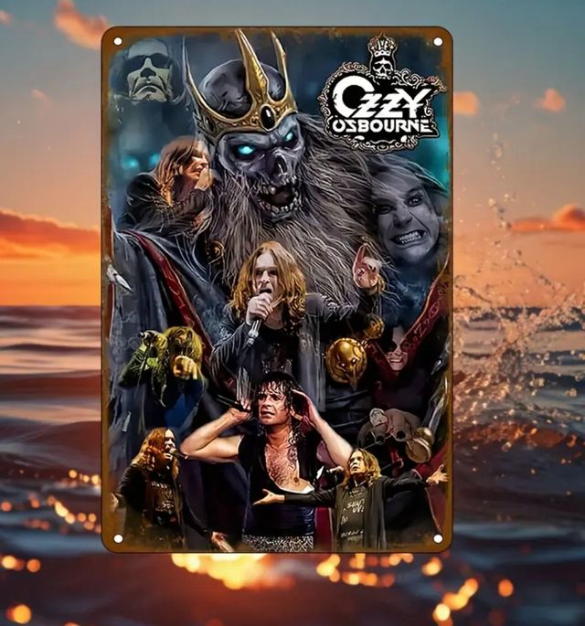 Cartel metálico Ozzy Osbourne. Nuevo.
