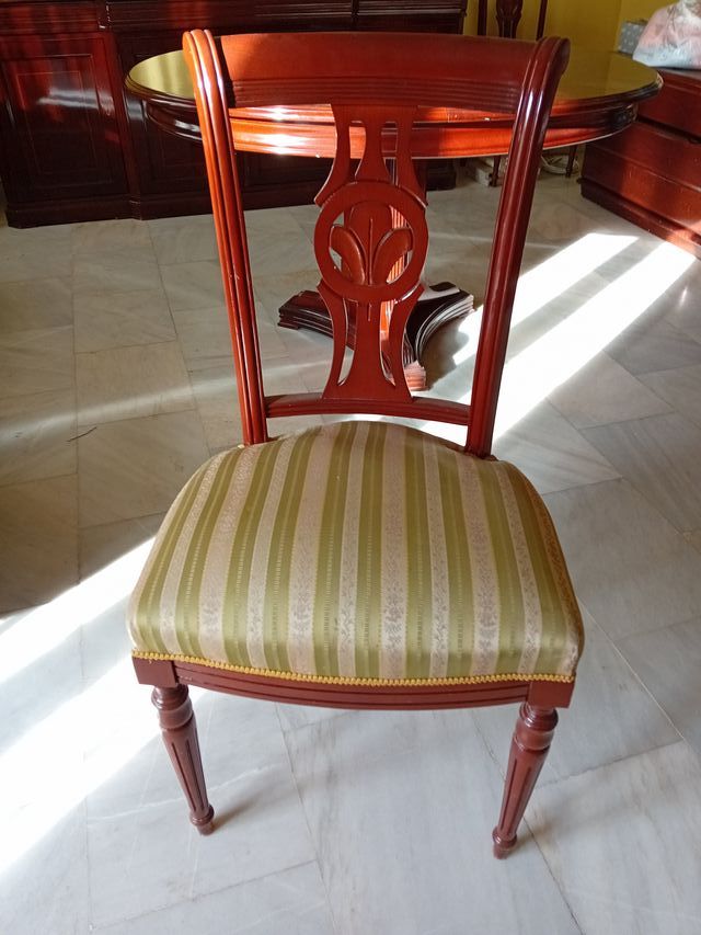 6 sillas comedor caoba