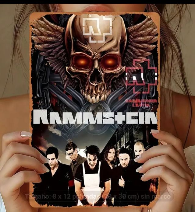 Cartel metálico Rammstein. Nuevo.