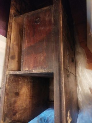 Mesa baúl mexicana antigua de madera