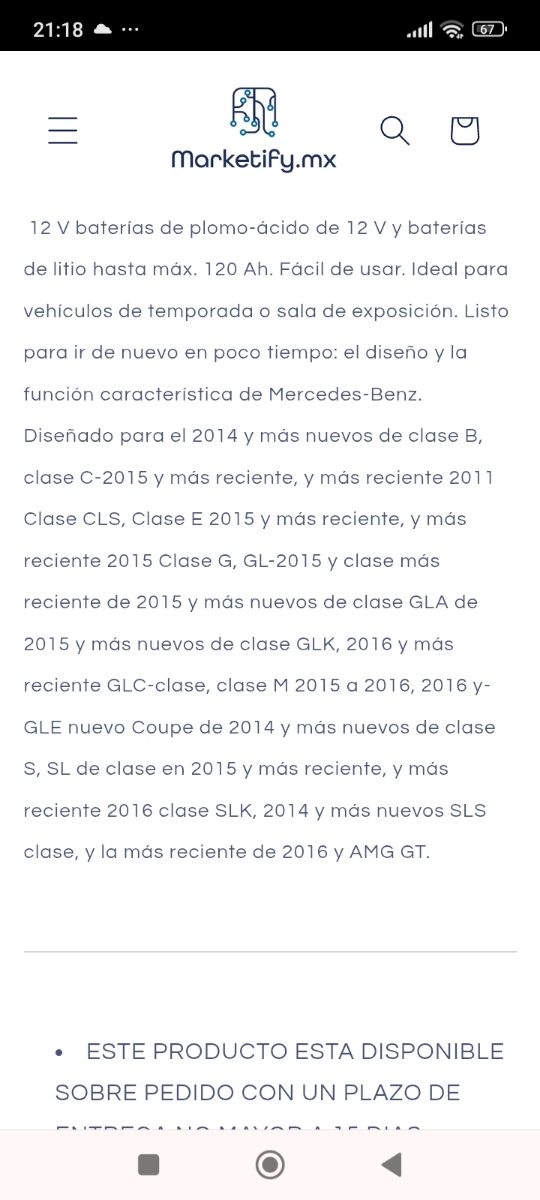 Cable carga Mercedes Benz Modo 3