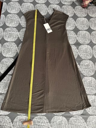 Vestido Zara cinturon y bolsillos